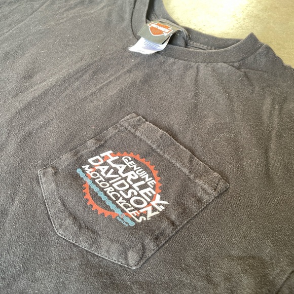 RARE VINTAGE 2000s HARLEY DAVIDSON GRAPHIC BIKER SKATER STREETWEAR - Picture 2 of 8